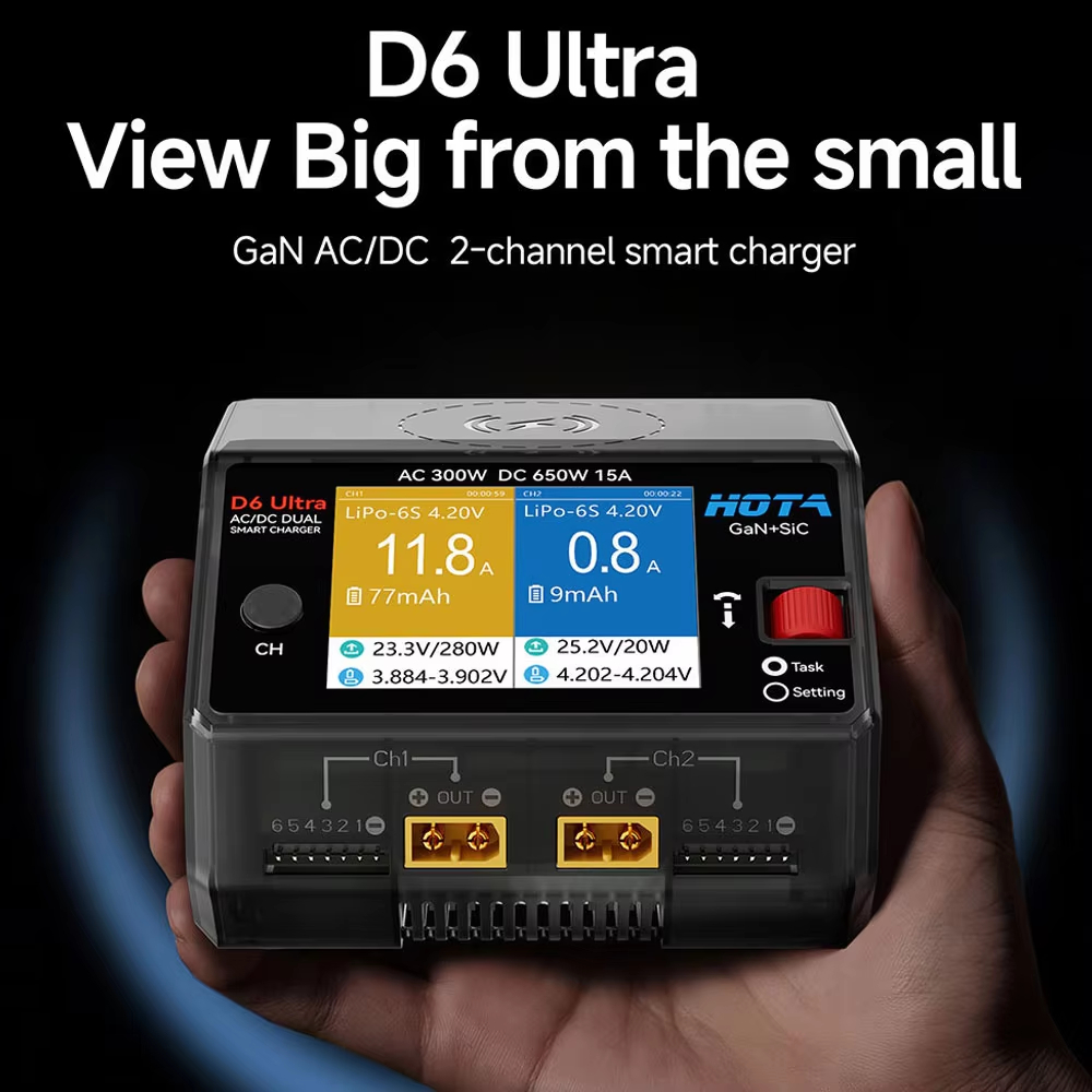 Cargador de Doble Canal HOTA D - Lipo Battery 6S reseña y precio
