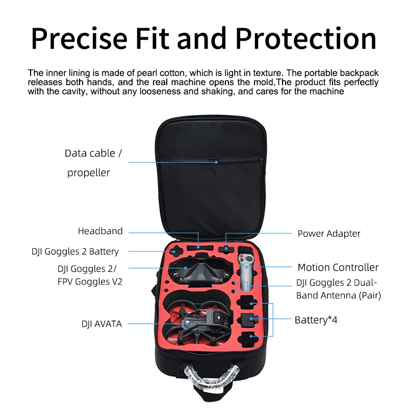 Mochila portátil de nailon, bo - Drone Goggles Dji reseña y precio
