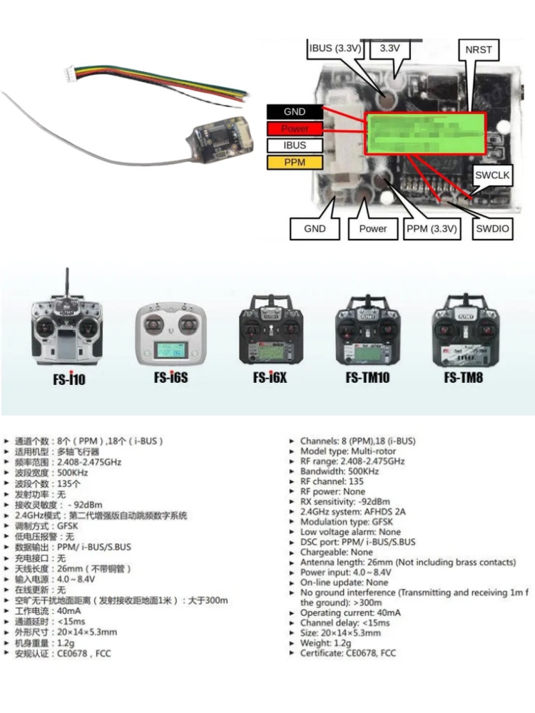 Receptor Mini Flysky FS-8A 8CH - Mini Drone reseña y precio