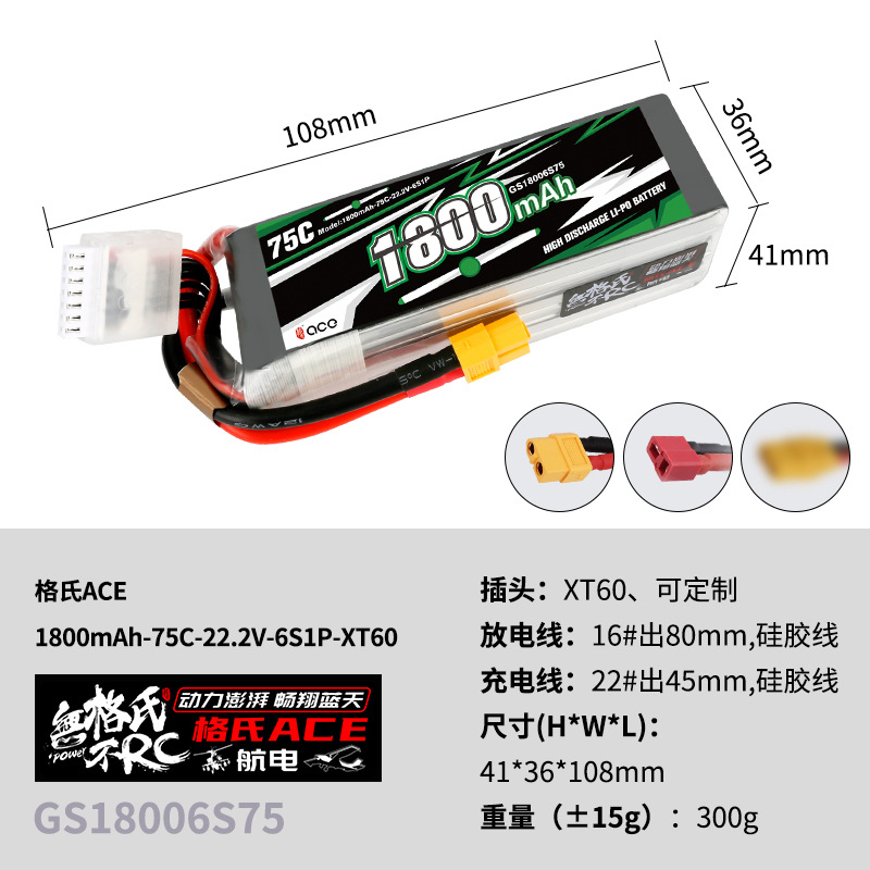 2 Baterías Lipo Gens ACE 22.2V - Lipo Battery 6S reseña y precio