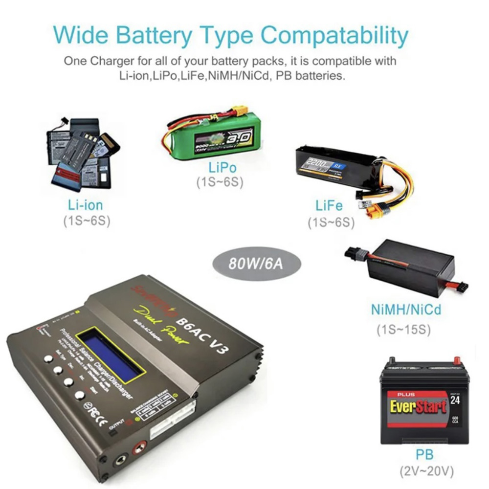 Cargador de Baterías IMAX B6AC - Balance Charger Rc reseña y precio
