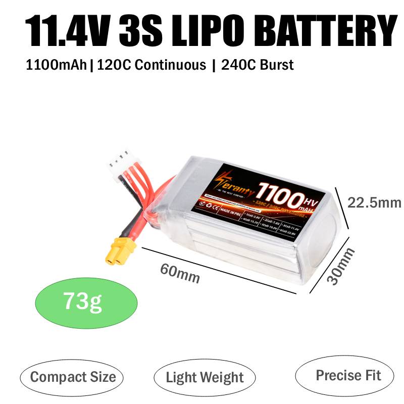 Batería LiPo HV Teranty 2S 3S  - Lipo Battery 6S reseña y precio