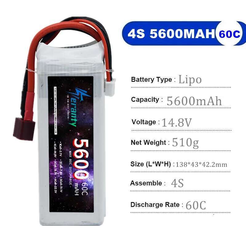 TERANTY 5600MAH 60C 2S 3S 4S 6 - Lipo Battery 6S reseña y precio