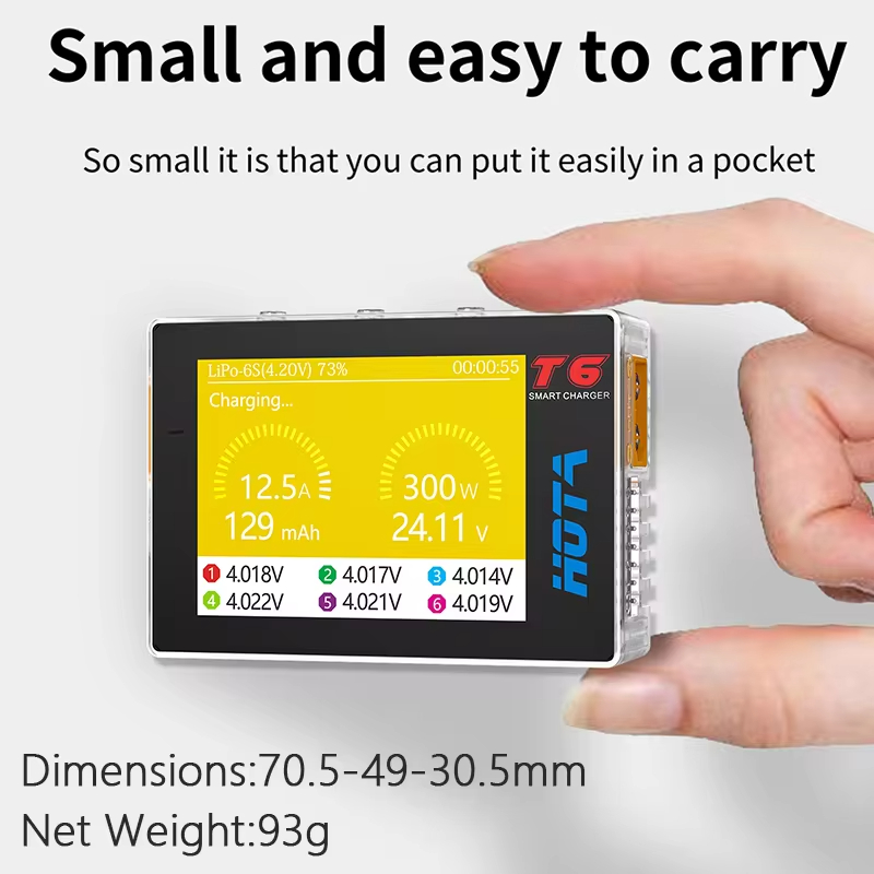 HOTA-cargador inteligente T6 d - Lipo Battery 6S reseña y precio